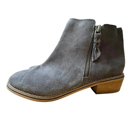 Blondo Liam Suede Waterproof Ankle Bootie Size 10 Gray Chelsea Double Zip  NWOT - Picture 1 of 5